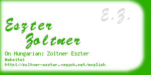 eszter zoltner business card